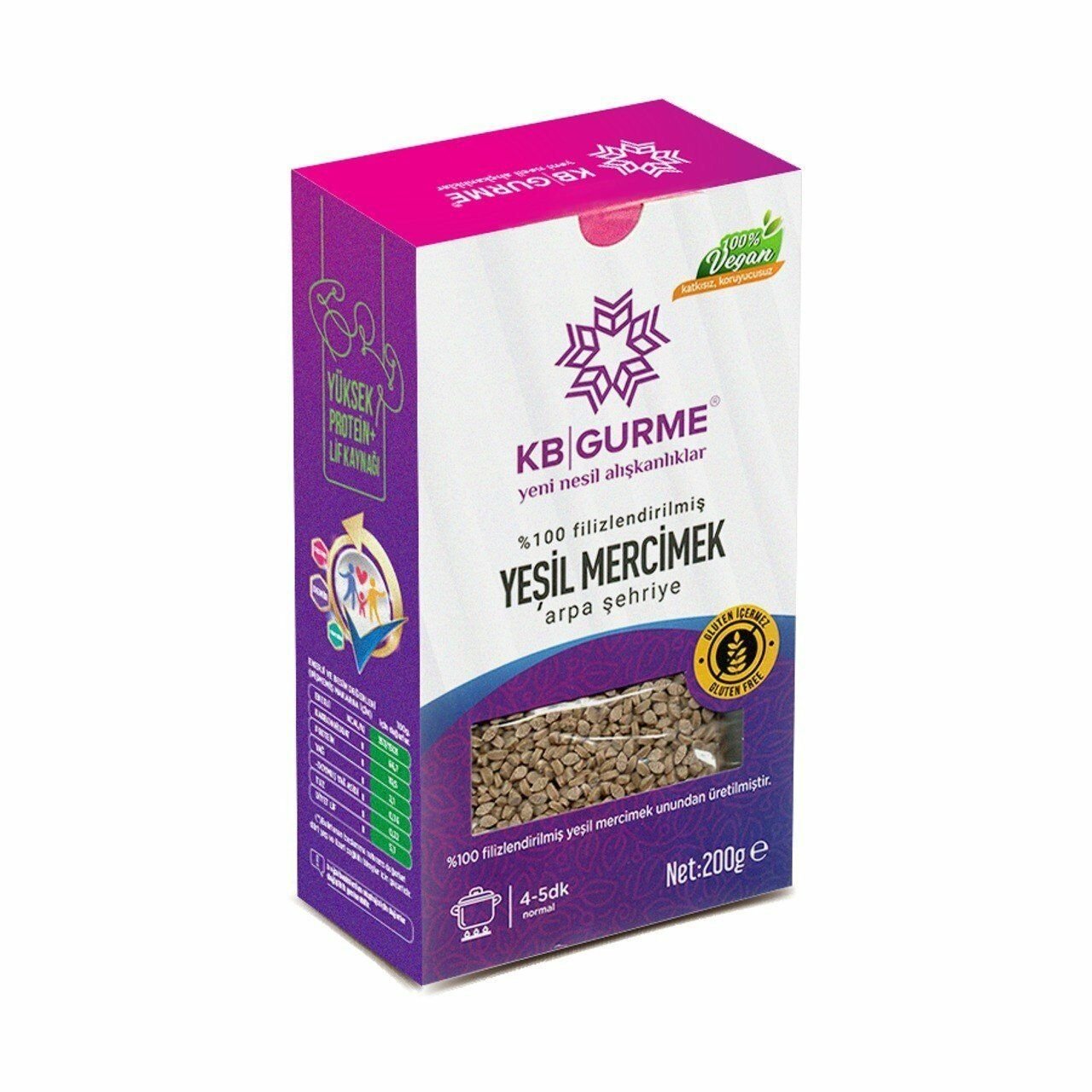 Kb Gurme Glutensiz Yeşil Mercimek Şehriye 200 gr