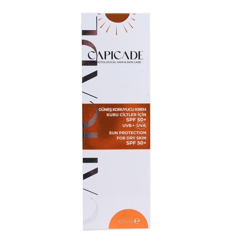 Capicade Güneş Koruyucu Krem Kuru Ciltler İçin SPF50+ 100 ml