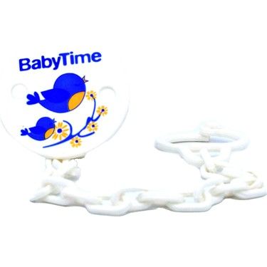 Baby Time BT198 Desenli Emzik Askısı - Beyaz