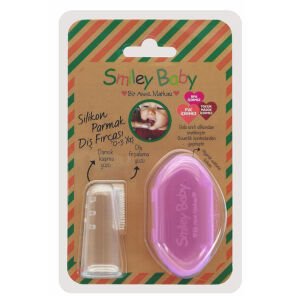 Bio Smile Parmak Çocuk Diş Fırçası 0 - 3 Yaş İçin Pembe