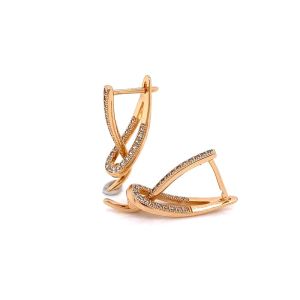 Xuping Zirkon Taşlı Küpe Gold