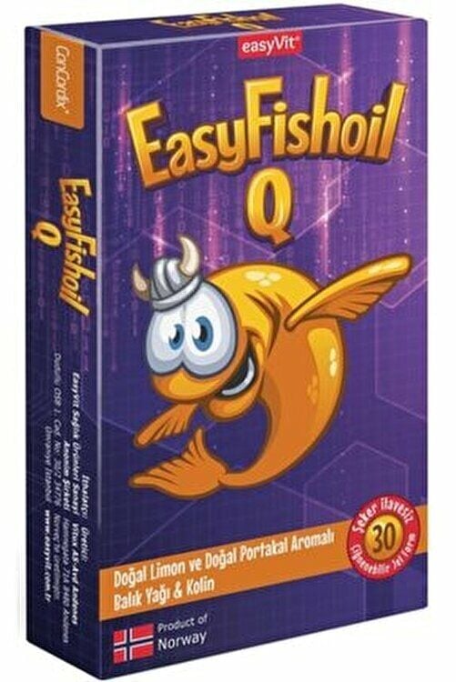 Easyfishoil Q 30 Çiğneme Tableti 2'li + Peluş Oyuncak Hediyeli