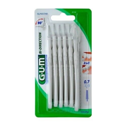 Gum Bi-Direction 0,7mm Arayüz Fırçası Beyaz 2114