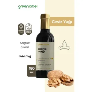 Greenlabel Ceviz Yağı Soğuk Sıkım %100 Doğal ve Saf 180 ml