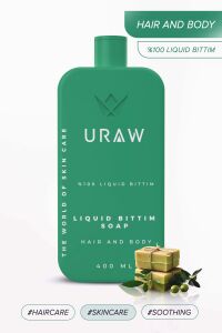 Uraw Liquid Bıttım Soap Saç ve Cilt İçin Kepek, Kaşıntı Karşıtı Yenileyici ve Onarıcı Bakım Sabunu 400 ml