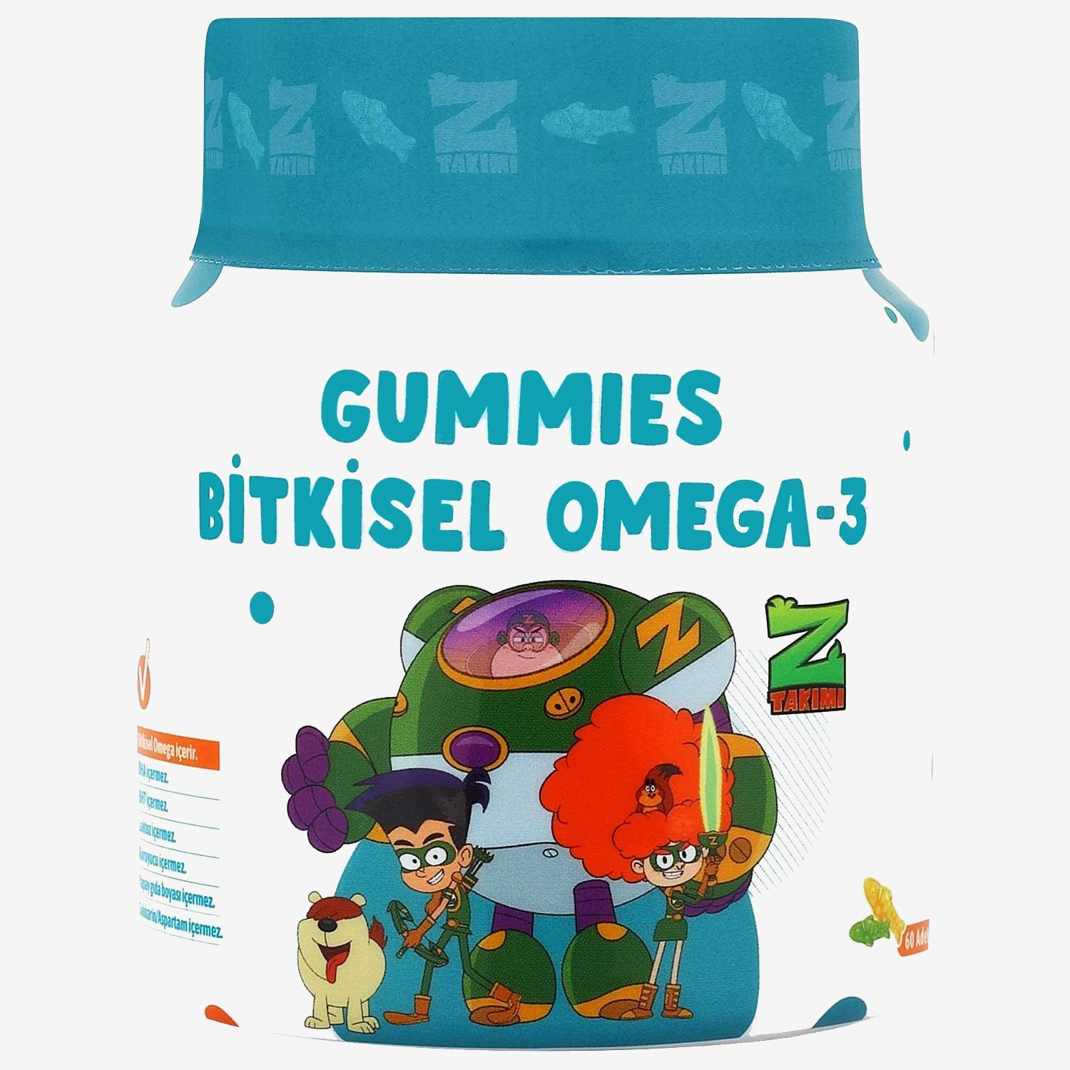 Vitago Kids Premium Z Takımı Gummies Bitkisel Omega 3 İçeren Çiğnenebilir Form 60'lı