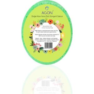 Agon El Yapımı Aloe Vera Özlü Sabunlu Vücut Duş Süngeri