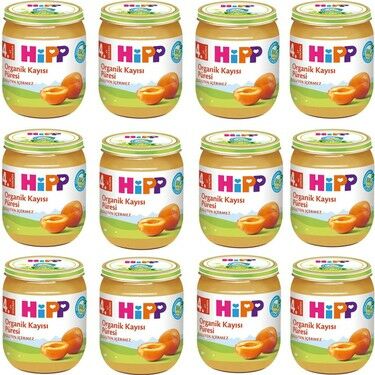 Hipp Kavanoz Maması Organik Kayısı Püresi 125 gr - 12 Adet