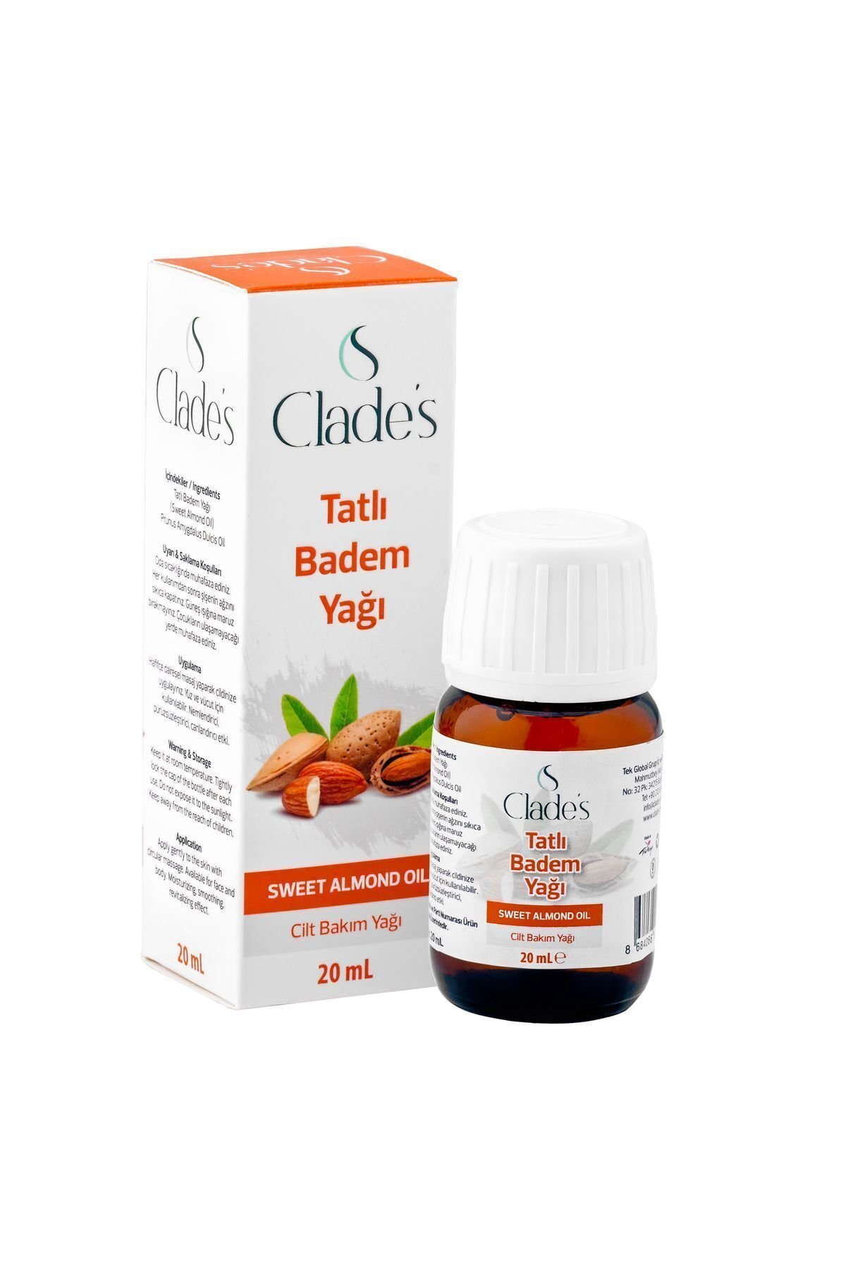 Clade's Tatlı Badem Yağı 20 ml