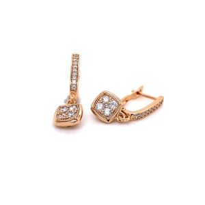 Xuping Zirkon Taşlı Sallantılı Küpe Gold