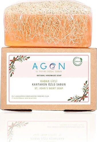 Agon El Yapımı Doğal Kabak Lifli Kantaron Özlü Sabun 120 gr