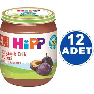 Hipp Kavanoz Maması Organik Erik Püresi 125 gr - 12 Adet