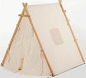 Baby Tech Devrilmez Minderli Ahşap Gövdeli Oyun Çadırı - Kahverengi