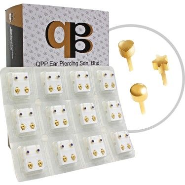 QPP Küpe Sarı Minik 12 Çift