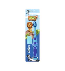 Difaş Yumuşak Diş Fırçası Sweet Animals Mavi