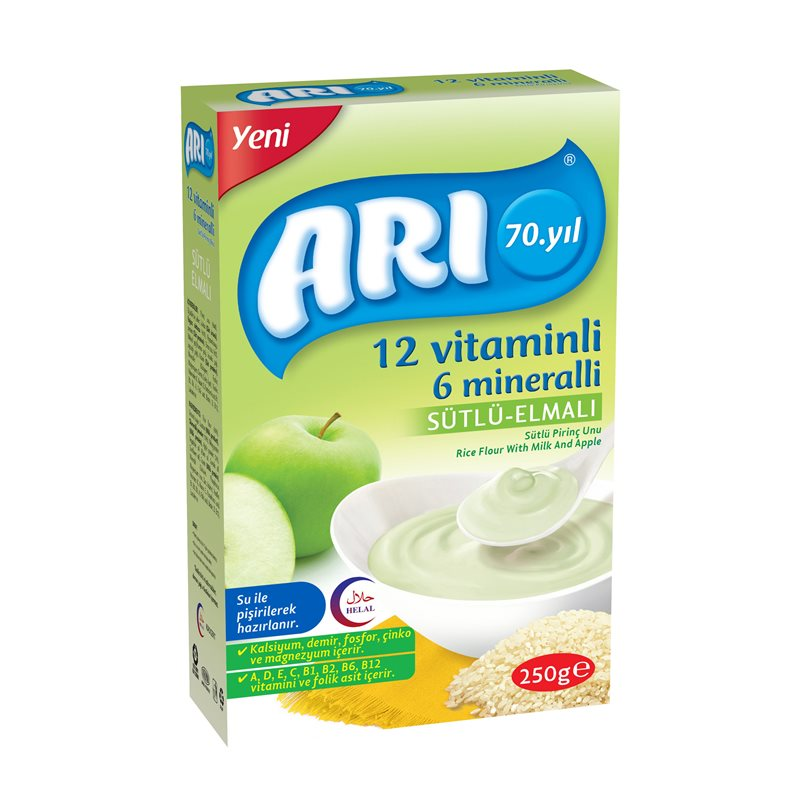 Ari 12 Vitaminli 6 Mineralli Sütlü Elmali Pirinçli 125 G