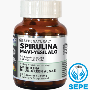 Spirulina 60 Kapsül SEPE NATURAL Siprulina Yosun Hapı