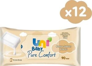 Uni Baby Pure Comfort Beyaz Sabun Kokulu Islak Mendil 90 Yaprak