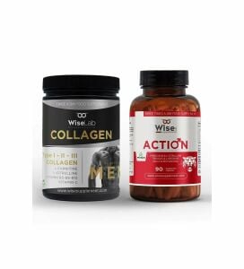 Wiselab Men Collagen Tip I II III 300 gr + Wiselab Action Bitkisel Erkek Takviye 90 Kapsül