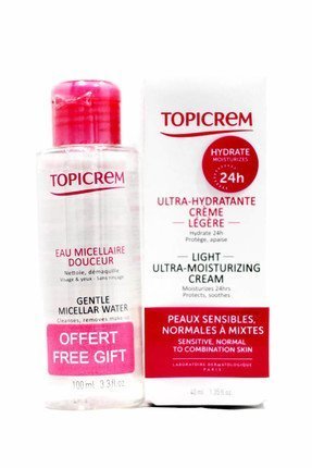 Topicrem Nemlendirici Yüz Kremi 40 ml+Temizleme Suyu 100 ml Light UltraMoisturizing Face Cream
