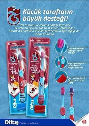 Difaş Trabzonspor Lisanslı Çocuk Diş Fırçası Yumuşak