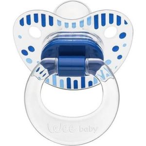 Wee Baby 837 Damaklı Emzik Şeffaf Desenli 6-18 Ay - Mavi