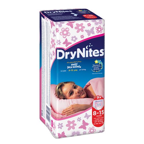 Drynites Kız 8-15 Yaş 9lu Emici Gece Külodu