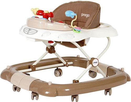 Prego Digo Sallanan Silikon Tekerlekli Bebek Yürüteci 5082 - Kahverengi