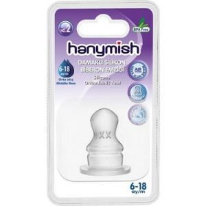 Hanymish Damaklı Silikon Biberon Emziği No: 2