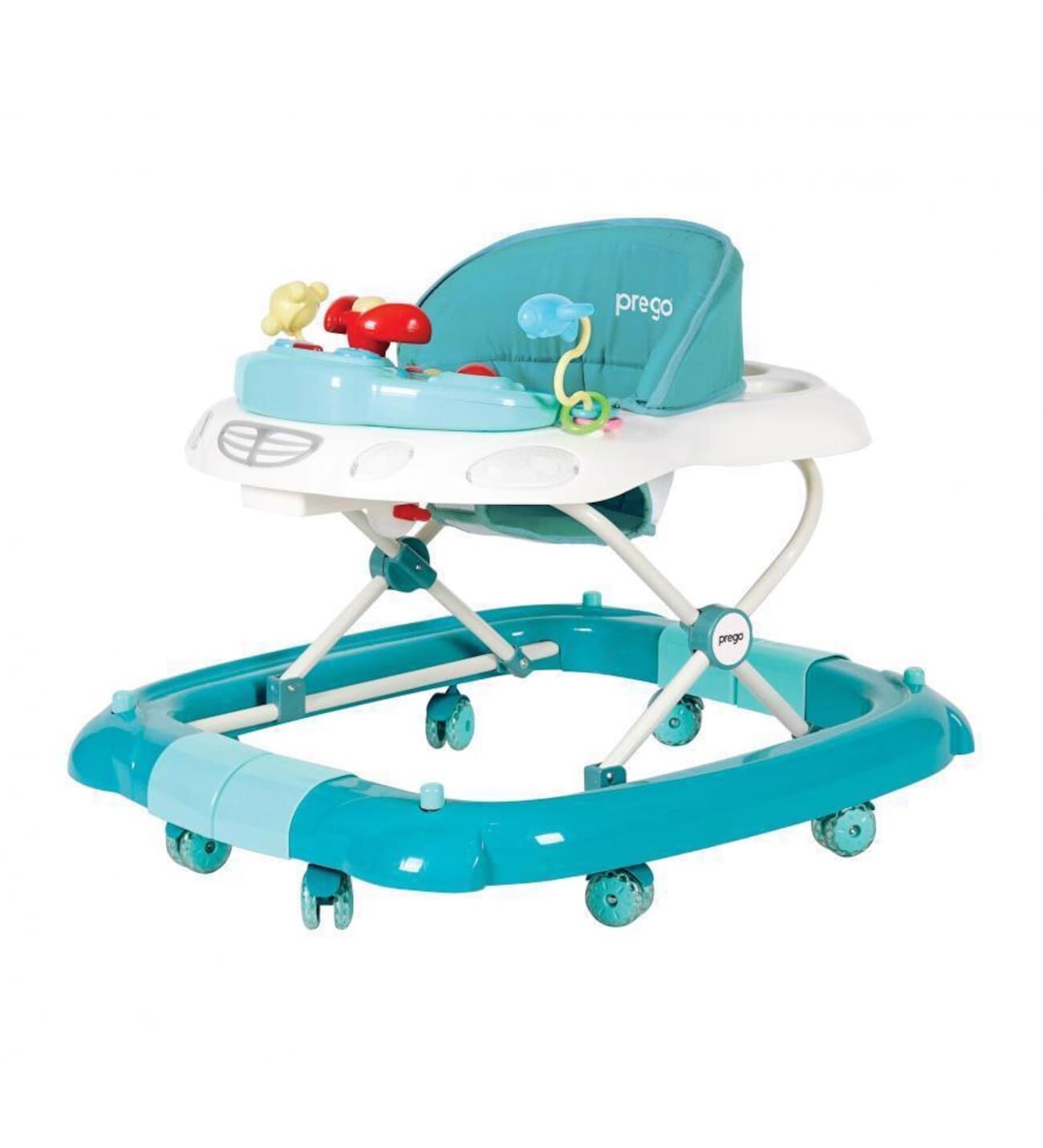 Prego Digo Sallanan Silikon Tekerlekli Bebek Yürüteci 5082 - Mavi