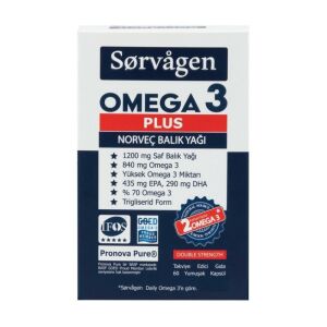 Sorvagen Omega 3 Plus Norveç Balık Yağı 60 Kapsül + Sorvagen Vitamin D3 1000 IU 20 ml