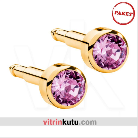 Nina Sarıya Pembe Taş 1 Çift