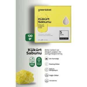 Greenlabel Kükürt Sabunu Natural Sebum Dengeleyici 120 gr