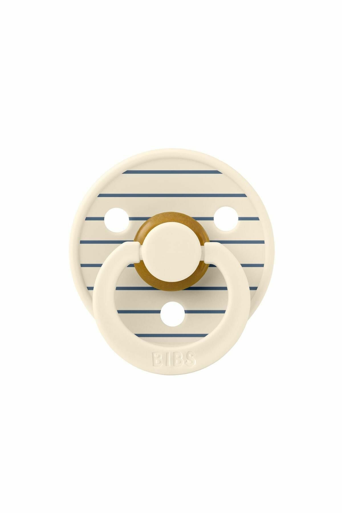 Bibs Studio Colour Pin Kauçuk Emzik - Ivory /Steel 0-6 Ay