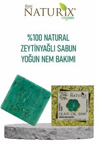 Naturix Natural Zeytinyağlı Defne Sabun Cilt ve Saç Sabunu Doğal Nemlendirici Arındırıcı