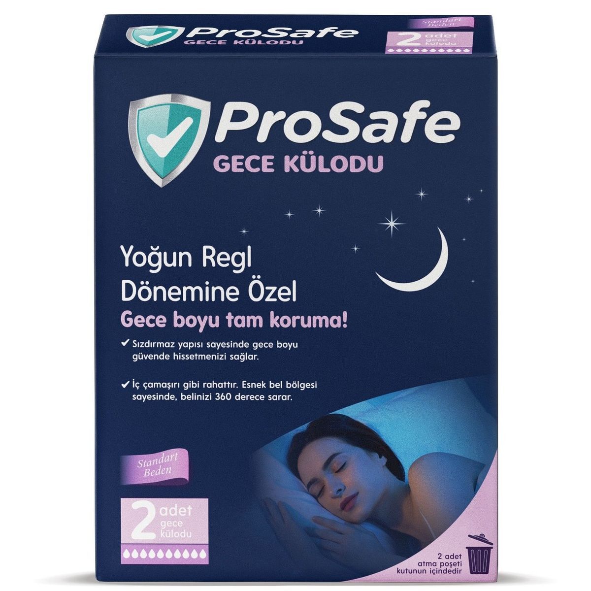 Prosafe Gece Külodu Yoğun Regl Dönemine Özel Gece Boyu Tam Koruma 2'li