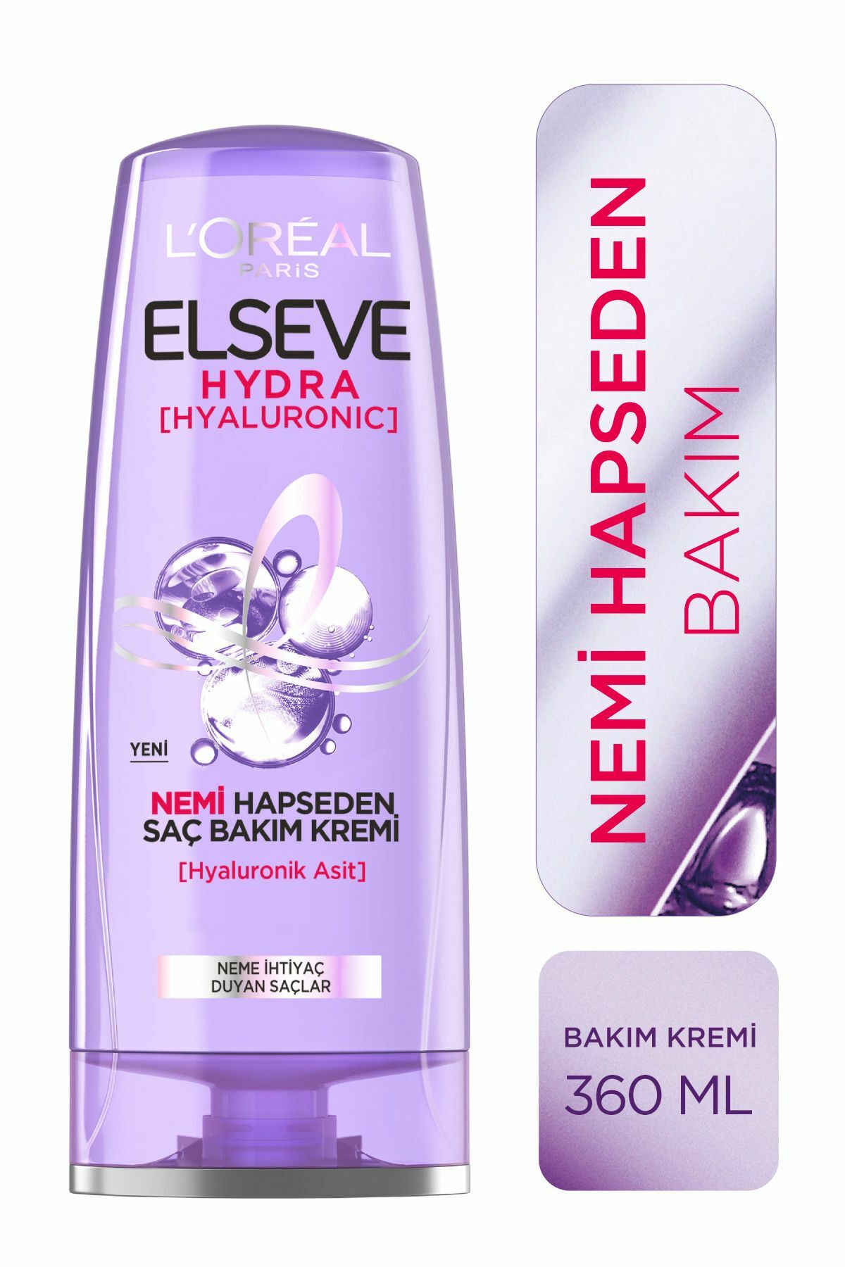 L'Oreal Paris Elseve Hydra Hyaluronic Nemi Hapseden Saç Bakım Kremi 360 ml