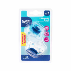 Wee Baby 437 Yalancı Emzik Damaklı No:1 2'li Mavi