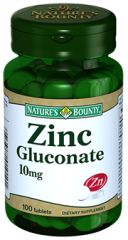 Nature'S Bounty Zinc Gluconate 10 Mg 100 Tablet