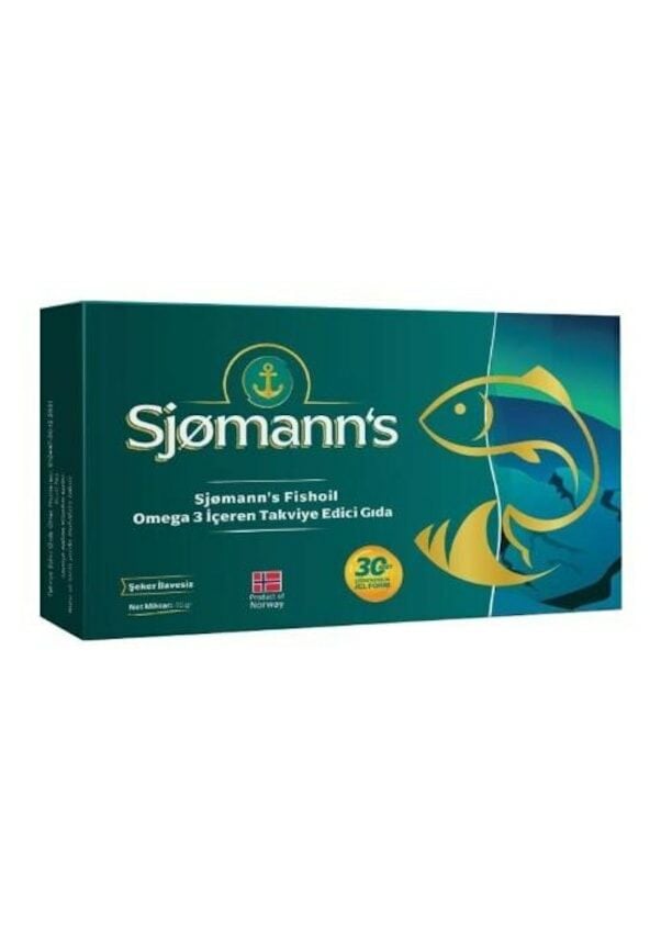 Sjomann's Fishoil Omega-3 Çiğnenebilir Jel 30 Tablet