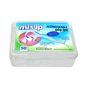 Misip Kürdanlı Diş İpi Dikdörtgen 50'li