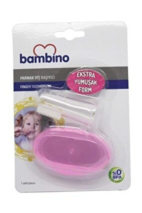 Bambino T087 Parmak Diş Kaşıyıcı - Pembe