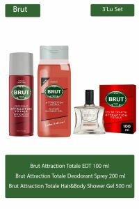 Brut Attraction Totale Erkek Parfüm Seti EDT 100 ml