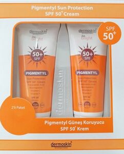 Dermoskin Be Bright Pigmentyl Güneş Kremi SPF50+ 75 ml - İkili Kofre