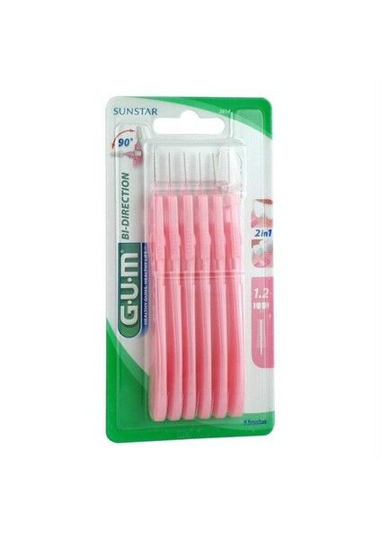 GUM Bi-Direction 1,2 Arayüz Fırçası Pembe