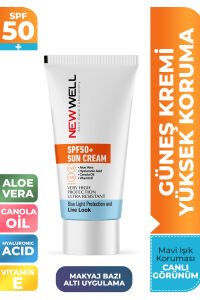 New Well Güneş Kremi Yüksek Koruma Aloe Vera SPF50+ 50 ml