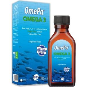 Omepa Omega-3 Doğal Elma Aromalı Şurup 200 ml