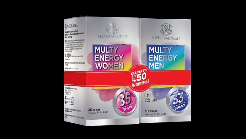 Naturalnest Multy Energy Aile Paketi - Women 30 Tablet + Men 30 Tablet