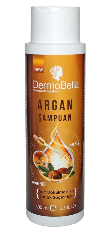 DermoBella Argan Şampuan Saç Dökülmesi ve Parlak Saçlar İçin 400 ml