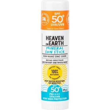 Heaven On Earth Suya Dayanıklı Mineral Güneş Koruyucu Stick PA++++ SPF50+ 17 gr